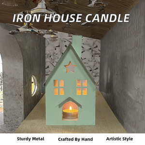 Bougeoir en fer nordique, petit modèle, créatif, pour la décoration de la maison, bougeoir creux - Product Image 2