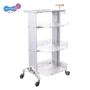 Meerlaagse Kapsalon <span class=keywords><strong>Trolley</strong></span> Met Houten Handvat Schoonheid Kapperskar Aluminium Frame Acryl Plank Voor Kapperszaak - Product Image 3