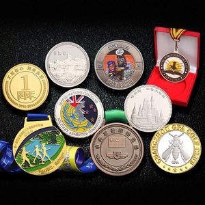 Monedas Conmemorativas de Oro y Plata, Monedas de Recuerdo Esmaltadas, Monedas de Metal de Aleación de Zinc, Monedas de Latón 3D Personalizadas Grabadas, Monedas de Desafío - Product Image 1