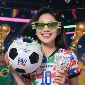 Gafas de Sol Cuadradas con Cable EL Portátiles para Fanáticos del Fútbol, <span class=keywords><strong>Zona</strong></span> de Aficionados, Regreso a Clases, Graduación, Boda, Cumpleaños, Ramadán, Decoración Patriótica - Product Image 2