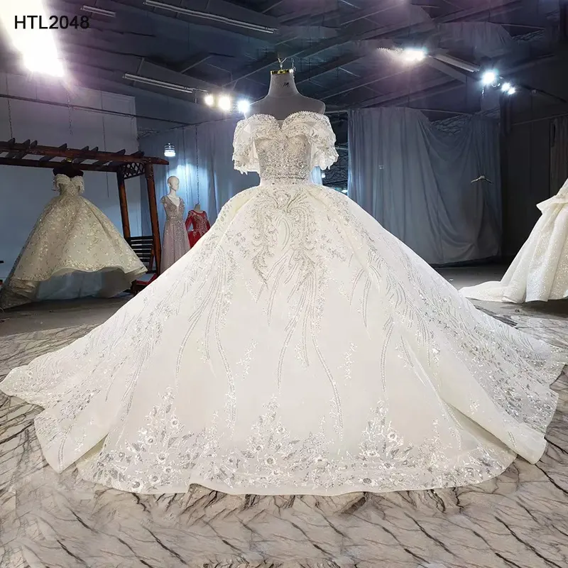 J. J6648 — robe de mariée en dentelle, épaules dénudées, tenue de mariage, chine