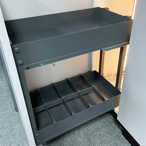 Organizadores Modernos para Gabinetes de Cocina, Cesta Extraíble para Condimentos de 300 mm de Ancho, Accesorios de Aluminio Deslizantes Ecológicos para Cocina - Product Image 1