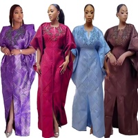 Robe africaine grande taille de luxe, broderie à la main, boubou femme, robe africaine de haute qualité