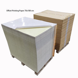 Papel adhesivo recubierto fundido 70*100, hoja de papel Adhes semibrillante, papel adhesivo cromado autoadhesivo de doble capa, papel adhesivo para arte - Product Image 4