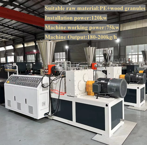 Ligne d'extrusion entièrement automatique pour panneaux muraux intérieurs et revêtements de sol extérieurs en PE et plastique bois, machine extrudeuse de plastique pour palettes logistiques - Product Image 2