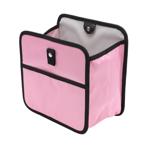 กล่องเก็บของในรถยนต์แบบผ้าทรงสี่เหลี่ยมผืนผ้า สำหรับขายดี ใช้ได้หลายฟังก์ชั่น แขวนหลังเบาะหรือประตู พร้อมถุงขยะกันน้ำ - Product Image 5
