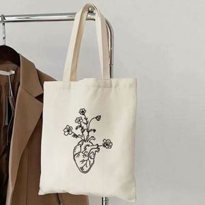 Lady Printed Canvas Lining Casual Fashion Handall Seasons Reusable <b>Tote</b> <b>Bag</b> Customized Closure Handbag - Product Image 6