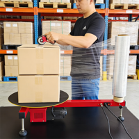 Machine d'emballage automatique à film étirable électrique avec plateau tournant antidérapant pour textiles chimiques, emballage protecteur économique