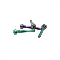 Boulon Torx en titane anodisé couleur, demi-fileté, léger GR5, pour accessoires de modification de moto