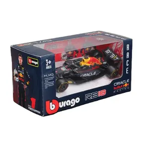 Bburago 1:43 anjing balap banteng merah TAG Heuer RB18 #1 Verstappen #11 mobil-mobilan perak Aloi Model mainan koleksi 2022 juara F1