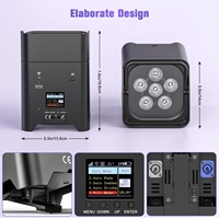 Batterie sans fil rechargeable 6x18W Par Light APP // WIFI/DMX/Télécommande RGBWA + UV 6in1 Stage Led Uplight avec Flight Case