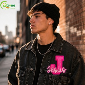 Parches de Alfabeto Bordados en Chenilla 3D Personalizados con Resina |   Lentejuelas para Coser en Tela de Fieltro, Letras con Logotipo para Gorras - Product Image 2