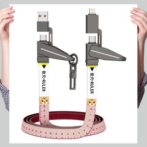 Neckband Data <b>Cable</b> Type-C 1m Pink Nylon Mobile Phone Charging <b>Cable</b> with Dual Connectors Non-Shielded - Product Image 1
