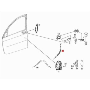 Mercedes-Benz Smart Forfour 454 Door Handle <b>Lock</b> <b>Cable</b> A4547230169 Left Right Replacement Part - Product Image 5