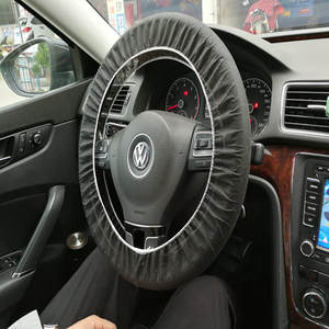 Housse de <span class=keywords><strong>volant</strong></span> de voiture noire floue flexible <span class=keywords><strong>jetable</strong></span> en tissu non tissé, housses de <span class=keywords><strong>volant</strong></span> blanches - Product Image 6
