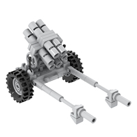 MOC5025 Serie Militar Segunda Guerra Mundial Modelo de Obús Múltiple Arma Bloques de Construcción Educativos Regalos Creativos Juguetes para Niños 81 Piezas