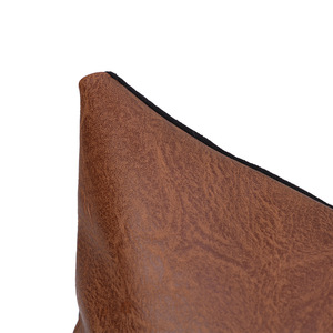 Minimalist Modern Farmhouse Cushion Covers Faux Leather and Linen Throw Pillow Covers - Product Image 2