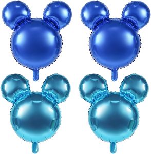Globos de Aluminio con Forma de Cabeza de Mickey Mouse en 10 Colores Sólidos, Venta al por Mayor, para Fiestas de Cumpleaños y Navidad - Product Image 1