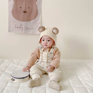 Overol de Bebé Estilo Coreano, Pantalones Acolchados Gruesos <span class=keywords><strong>para</strong></span> Otoño e Invierno, Mono Cálido <span class=keywords><strong>para</strong></span> Niños y Niñas, Traje de Gateo de Manga Larga - Product Image 3