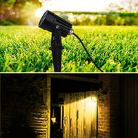 Projecteur solaire à piquet pour jardin, étanche IP65, LED blanc chaud, éclairage paysager extérieur pour pelouse et allée