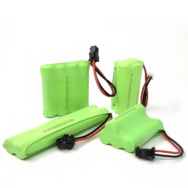 NIMH AA Rechargeable Battery Pack 4.8V 1300mAh 800mAh 900mAhNi-MH Battery Pack with Connector