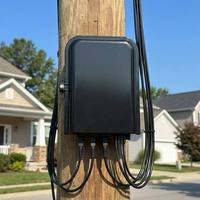 Caja Terminal de Acceso de Fibra Óptica para Exterior FTTH, Bandeja de Empalme por Fusión de 8 Núcleos con Adaptador SC, Modelo SYN-FTTH-8, 1 Año de Garantía