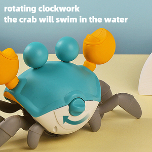 Cute Plastic Wind up Water Walking Baby Moving Bath <strong>Toy</strong> Animal Tummy Dancing <strong>Crawling</strong> <strong>Crab</strong> <strong>Toy</strong> for Infant Gift - Product Image 2