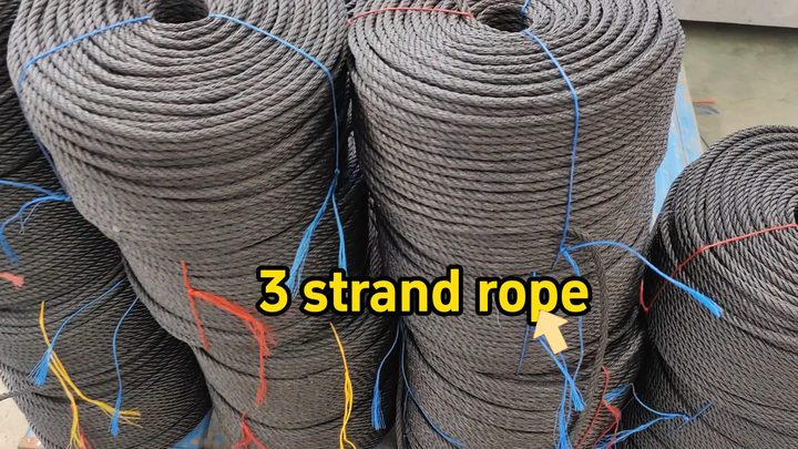 Engineering Twine Cord Black Red Dot Manufactory for 3 Strands PE PP ...