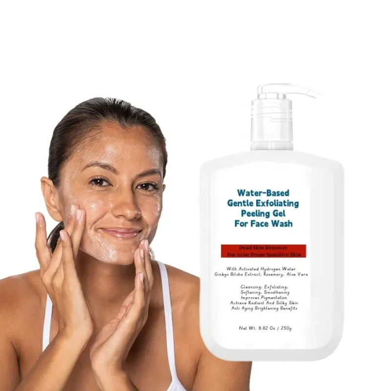 Exfoliante Facial Suave a base de agua, Gel Exfoliante para lavado Facial, eliminador de piel muerta, suavizante, alivia la piel del acné