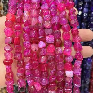 Nhiều Màu Sắc Tự Nhiên <span class=keywords><strong>Agate</strong></span> Đá Hạt 8*10Mm Hình Không Thường Xuyên Bị Gãy Đá Cho Nam Giới Phụ Nữ Tự Làm Phụ Kiện - Product Image 4