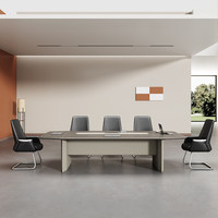 Table de conférence modulaire compacte de style nordique d'inspiration industrielle avec base mobile pour hôtel, école, usage professionnel, bureau de formation pour 6 personnes