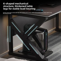 Bureau de jeu en forme de L robuste avec support pour écran, nouveau design, pour configuration de jeu dans la chambre