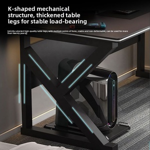 Escritorio para Juegos con Marco en Forma de L Resistente, Mueble para el Hogar de Nuevo Diseño, con Soporte para Monitor, para Configuración de Juegos en el Dormitorio - Product Image 4