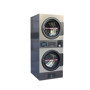 Sèche-linge pour laverie automatique lave-linge à usage de blanchisserie machine à sécher à deux niveaux à monnayeur à montage souple - Product Image 5