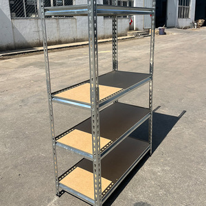 Multilayer Steel Storage Rack 4 Layer <b>Adjustable</b> Galvanized Black <b>Shelf</b> Addition - Product Image 1