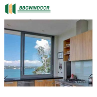 Lukliving Venta caliente Casa comercial Ventanas de aluminio horizontales para ventanas correderas de balcón doble personalizadas con parrilla