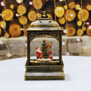 ไฟประดับตกแต่งคริสต์มาสลดราคาสุดฮอต โคมไฟ LED หมุนได้พร้อมกากเพชรและไฟรูปตุ๊กตาหิมะด้านใน สำหรับตกแต่งบ้านในช่วงคริสต์มาส - Product Image 4