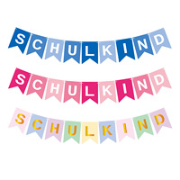 Décorations en papier pour la rentrée scolaire, guirlandes pour la fête de la rentrée des classes, style allemand Schulkind