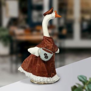 Disfraz Más Vendido con Diseño de Ganso Blanco Grande Bebiendo Café en el Porche - Product Image 2