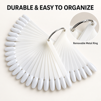 Kit d'échantillons de vernis à ongles haut de gamme, avec plateau à anneaux renforcé double face, embouts de test rainurés empilables, et étui de voyage pour rangement et présentation