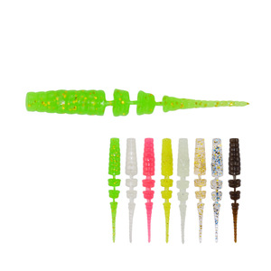 Señuelo de Pesca de Plástico Suave AR84 PVC de 42 mm <span class=keywords><strong>y</strong></span> 0,35 g, Señuelo de Cola de Aguja, Señuelo de Gusano, Señuelo de Natación, para Pesca en Agua Salada, Lubina, <span class=keywords><strong>Trucha</strong></span> - Product Image 1