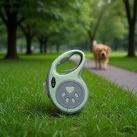 Tali Kekang Anjing Plastik Sederhana 5 Meter yang Dapat Ditarik Ulang dengan Desain Motif Hewan dan Hiasan Reflektif