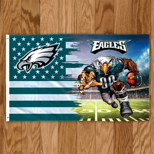 Haute qualité 3x5ft pour équipe de Football <span class=keywords><strong>NFL</strong></span> conception personnalisée bannières Philadelphia Eagles drapeaux 100% Polyester Stock pour toutes les équipes - Product Image 2