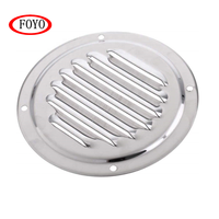 Ventilation à persiennes rondes FOYO en acier inoxydable 304, bonne ventilation et forte résistance à la corrosion pour accessoires de bateau/yacht/kayak.