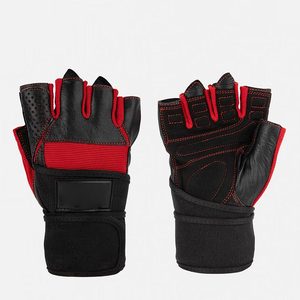 Wholesale Unisex Weightlifting Gym Gloves Customized Logo Adjustable Wrist Straps Half Finger Design Lightweight Spandex <b>Cycling</b> - Product Image 1