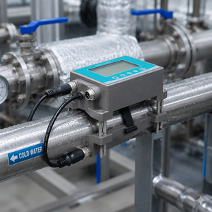 Solution de fixation pour capteur PT1000 sur petit conduit, compteur d'énergie ultrasonique pour système CVC (chauffage, climatisation), installation facile - Product Image 1
