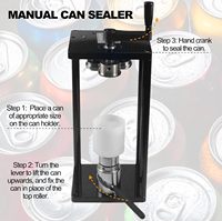 Machine de scellage manuelle pour canettes de soda LESSENSE, scelleuse rotative pour couvercles à anneau facile en plastique PET, pour thé aux bulles et café