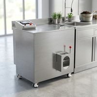 Composteur de déchets alimentaires intelligent en acier inoxydable pour usage commercial extérieur et garage, avec technologie de silencieux à alimentation continue