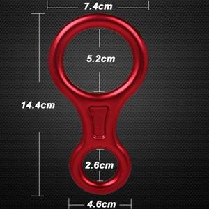8 anneaux de <span class=keywords><strong>descente</strong></span> de corde d'évasion dispositif de <span class=keywords><strong>descente</strong></span> <span class=keywords><strong>en</strong></span> rappel anneau de sécurité de <span class=keywords><strong>descente</strong></span> équipement d'escalade extérieur mousqueton - Product Image 4