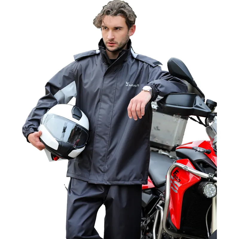 Jaket Hujan Tahan Air Tahan Lama, Jas Hujan Pria Celana Panjang, Pakaian Hujan untuk Sepeda Motor Listrik